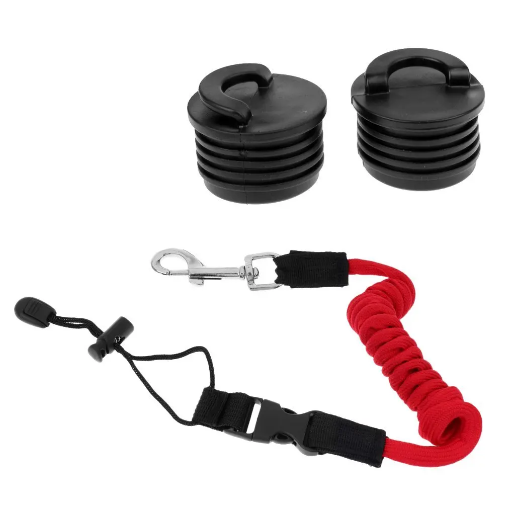MonkeyJack Elastic Paddle Leash Fishing Leash Safety Rod Leash Lanyard Canoe Kayak Accessories