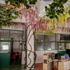 Guangzhou large indoor and outdoor yellow blue artificial vine wisteria trees for sale