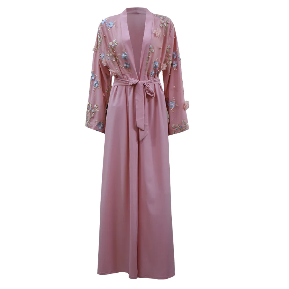 

Fashion muslim Dress For women Wholesale Clothing Dubai Eid Muslim Abaya clothing With Belt