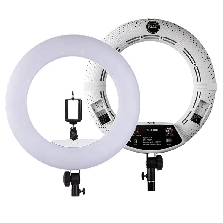 Fashion LED Circle Ring Light with Stand, 4800lm LED Ring Fill Light FS-480II for photography