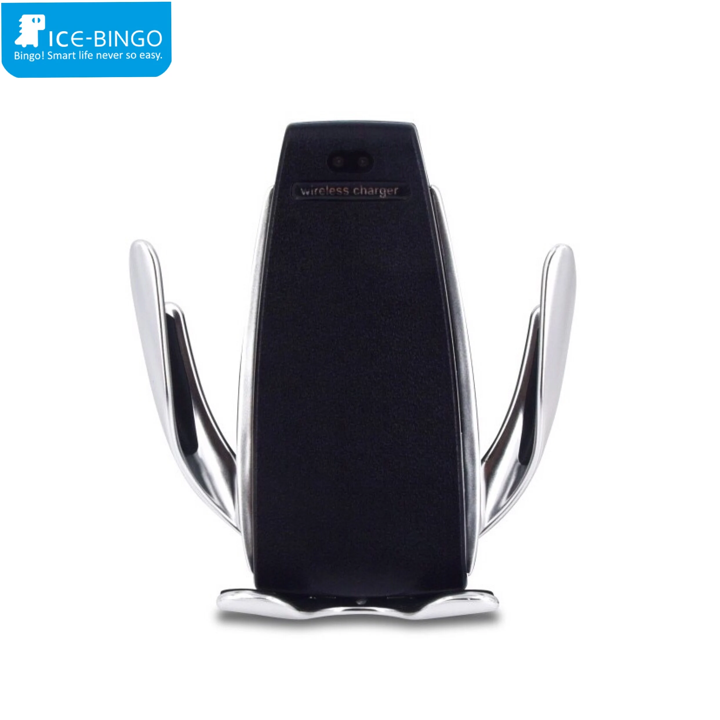 

Automatic Car Holder Wireless Charger Adapter to phone Hands-free S5 type Fast Charging for Intelligent Sensor Stand