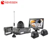 Wireless 4 Channel 4G GPS Hard Disk Car Dvr Vehicle School Bus Security System 7 inch Monitor 4 Dome camera