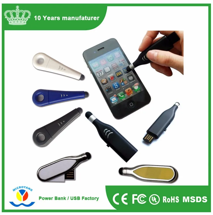 multifunction custom logo printing pen usb flash drive with stylus pen - ANKUX.COM
