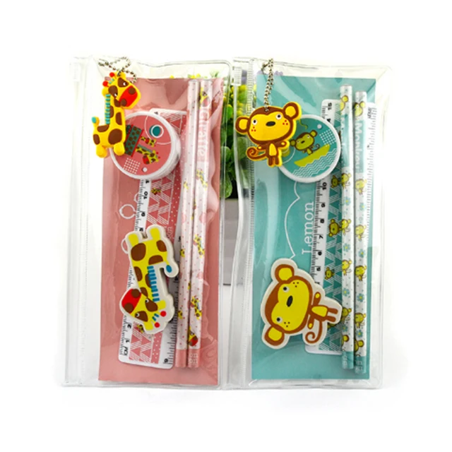 
OEM Promotion PVC pencil bag stationery set for kids 