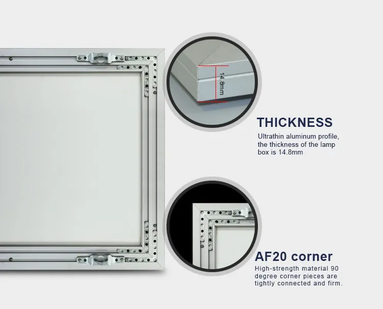 14.8mm Ultra Thin Led Light Box With Edge Light Lgp And High Quality