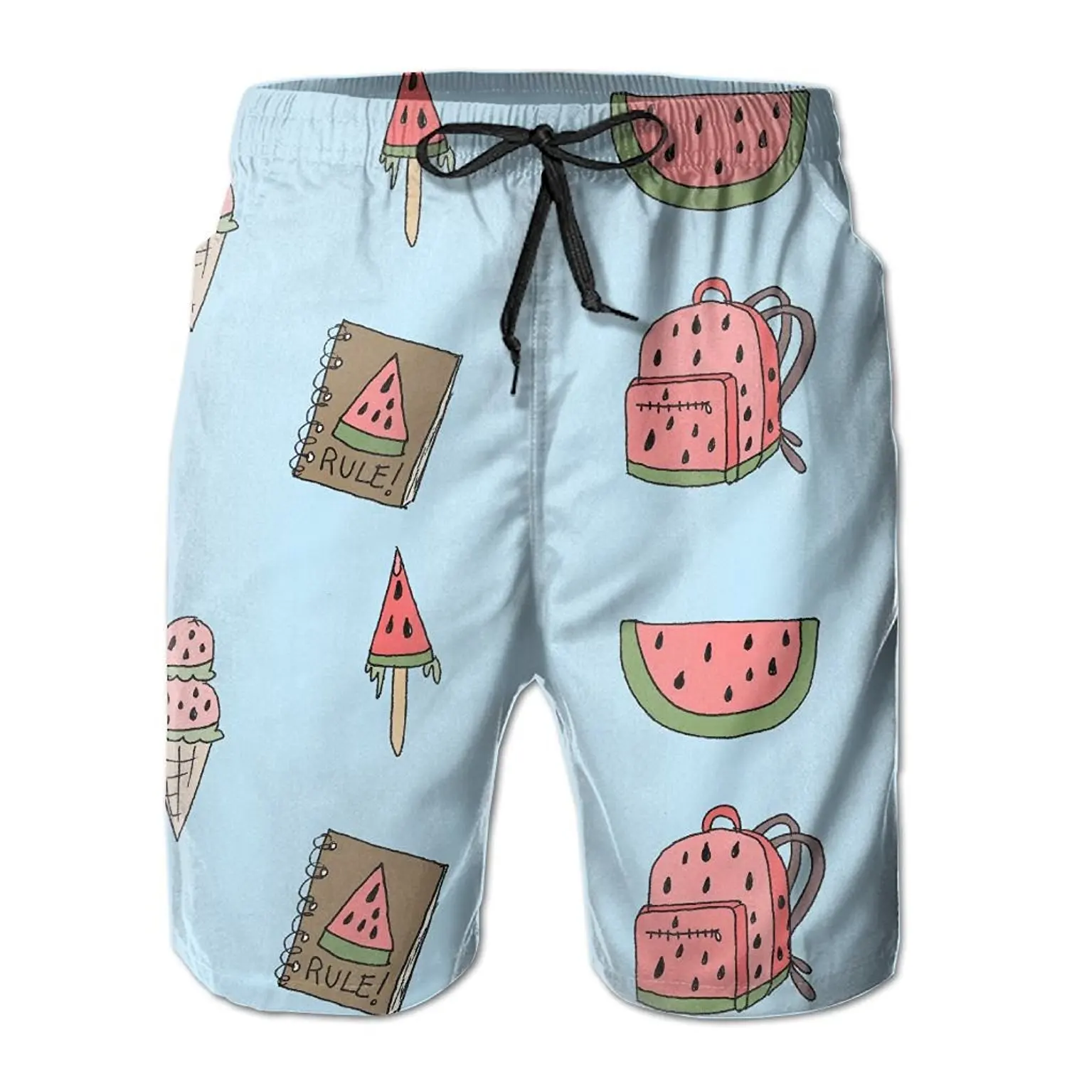 Ouxioaz Boys Swim Trunk Cartoon Skateboarding Beach Board Shorts