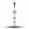 Cubic Zircon Dangle Navel Rings Body Piercing Jewelry