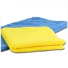 Super soft car kitchen micro fiber cleaning towel yellow cleaning wipe cloth