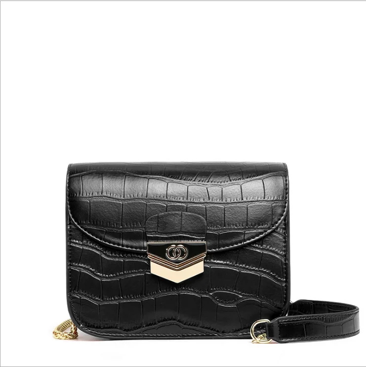 

2020 new design crocodile gain genuine leather mini crossbody chain bag small handbags for women