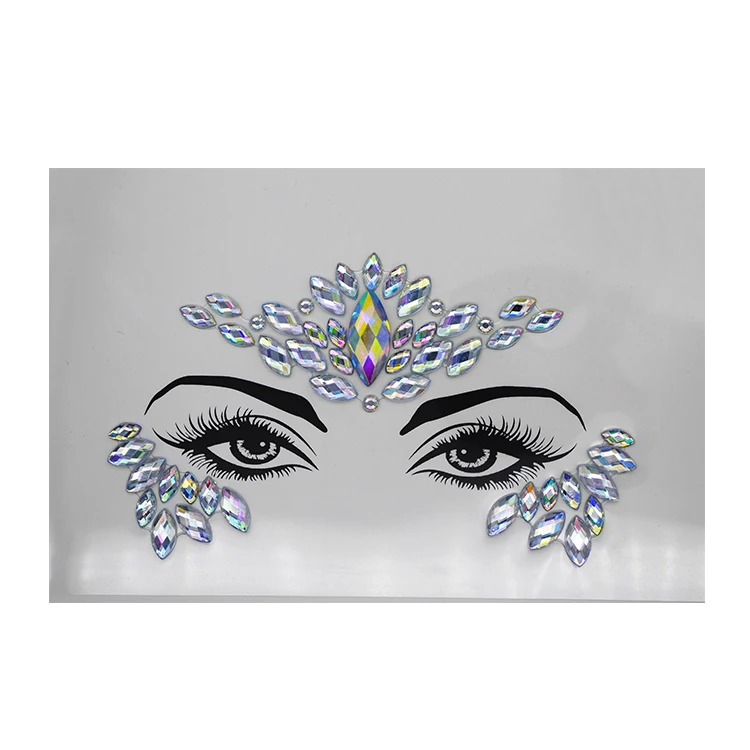 

Beautiful face crystal sticker Rhinestone Stickers Body Gems Temporary Tattoo Sticker