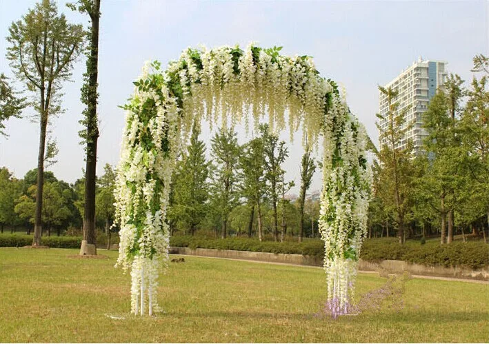 Gnw 1 5m Length White Artificial Decorative Flower Vines Wisteria Gnw 1 5m Length White Artificial Decorative Flower Vines Wisteria Garland For Wedding Wall Decoration