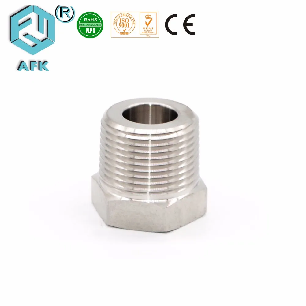 3//8 NPT Female to 1//8 Male NPT Hose Reducer Union Fitting Adapter Hex Bushing 3//8-1//8 NPT Reducing Pipe Aluminum Anodized Black