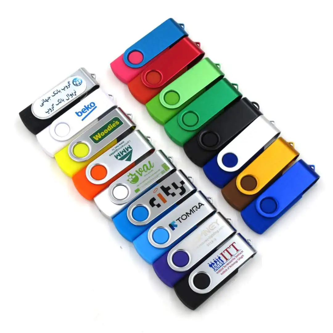 2020 Colorful Swivel Usb Flash Drive 2.0 3.0 Customized Logo 16gb