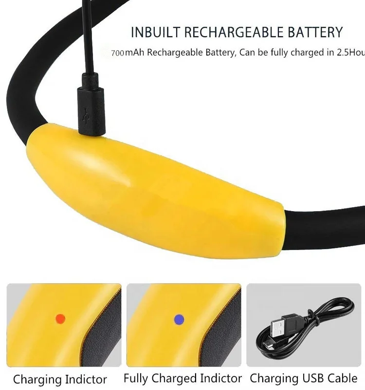 
Hand Free Rechargeable LED Book Light Hug Flexible Neck Lamp for Reading in Bed or Car at Night with Adjustable Brightness 