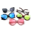 2018 New Cat Eye Sunglasses UV400 Cateye Women Fashion Round Eyewear Cheap Shades Mirror Sun Glasses