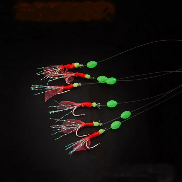 

Hot-sale soft plastic shrimp string hook fishing Japan lure with line swivel, Six color ( customized)