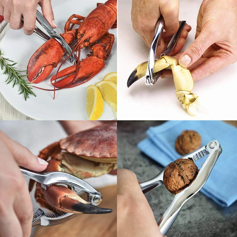 
12Pcs Seafood Tools Crab Crackers Nut Cracker Forks Set Opener Shellfish Lobster Leg Sheller Knife Kitchen Accessories 