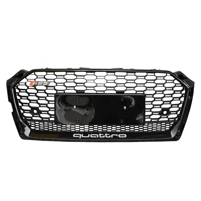 

Automotive plastic honeycomb grille 2017-2019 A5 S5 black front grille for audi rs5 honeycomb grill frame quattro style