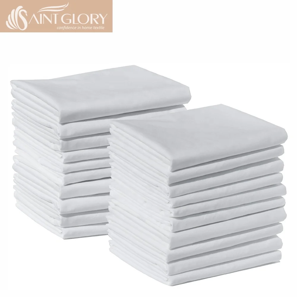 Plain White Cotton Flat Bed Sheet Set Hotel Home Draps Buy Hotel Flat