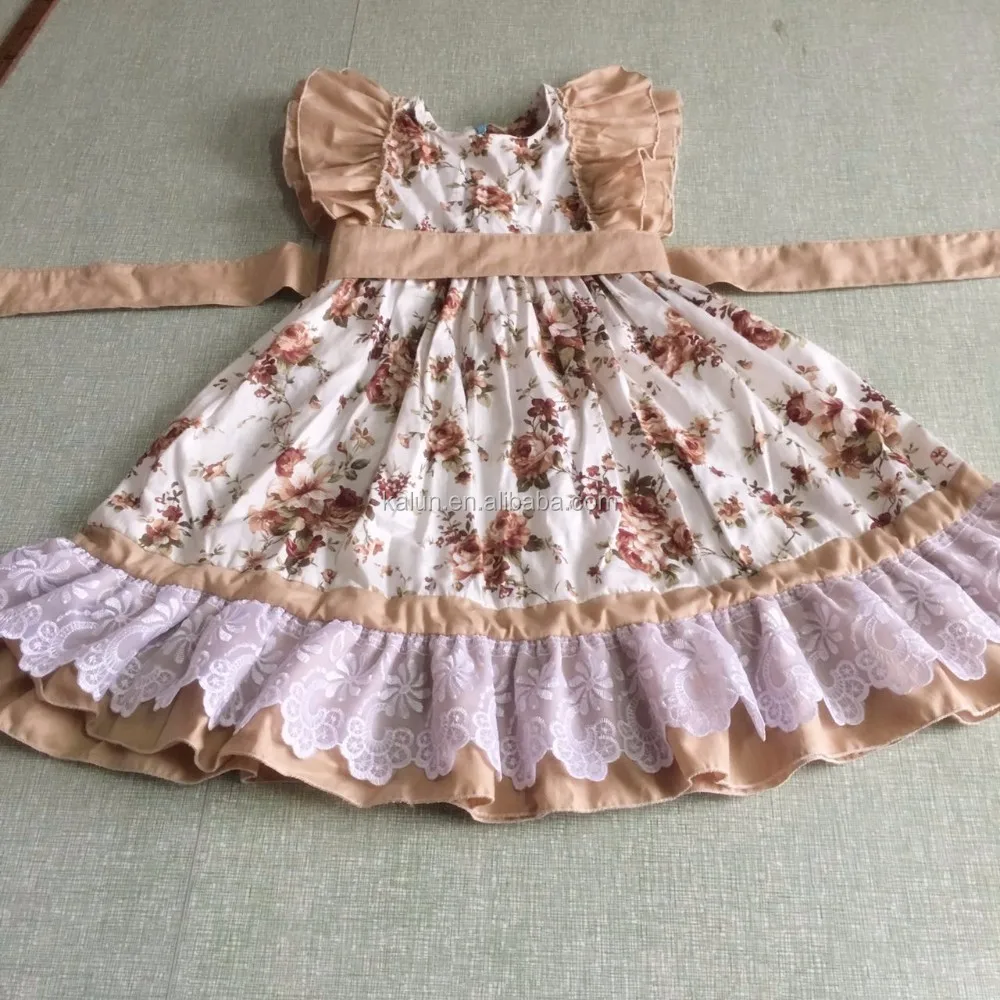 

wholesale Posh Summer Cotton Printed Baby Kids Clothes Fashion Dresses New Girl customized Dress Wholesale Smocked Dress