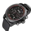 Megir 2001 Men Japan Quartz Watch Leather Analog Chronometer Luxury Watches Men
