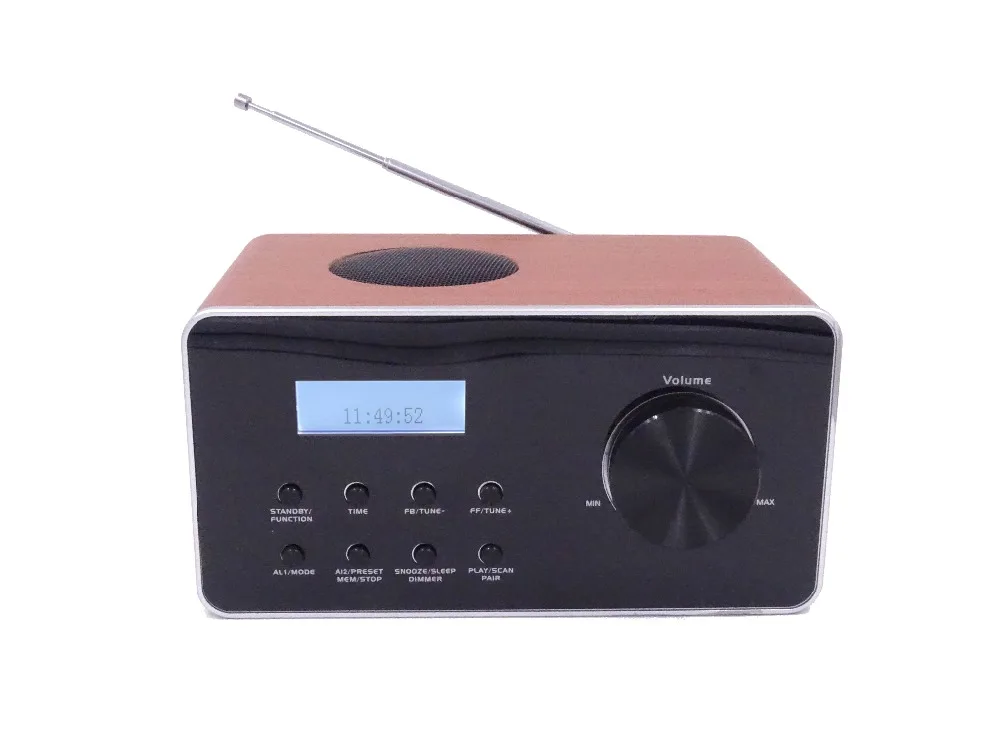 
Desktop Digital Alarm Clock Radio (DAB/FM/AM radio) with Backlight, Optional USB+SD 