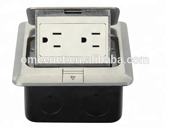 Acero inoxidable dúplex Pop-up piso hembra caja y suelo eléctrico