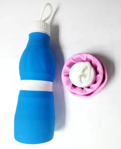 Image of 2016 New Pattern Leak Proof Silicone Foldable Sports Water Bottle