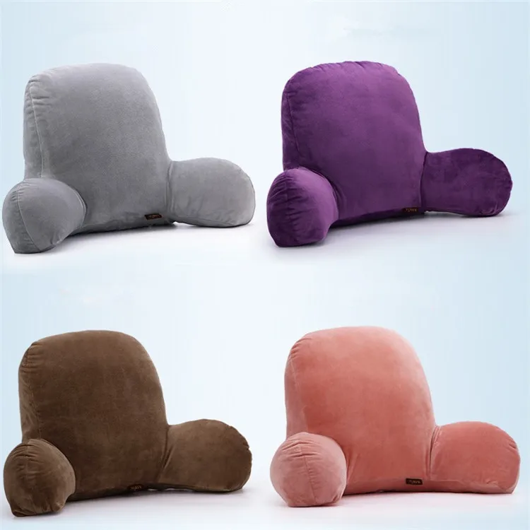 Reading Pillow Shredded Foam Bed Rest Pillow Chair With Arms 15 Inch