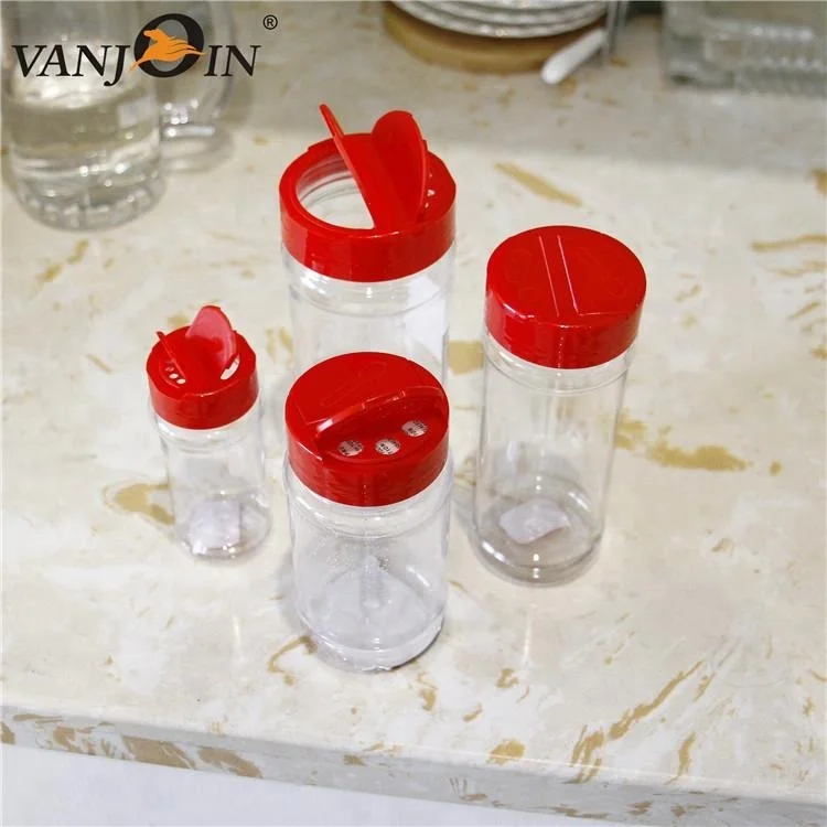 Clear Plastic Spice Jars Storage Container Bottle7 Oz Flap Cap To Pour Or Shaker/sifter Pressure