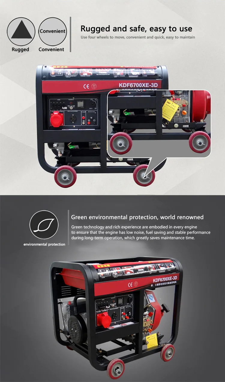 Portable 5kva Silent Alternator Power Diesel Generator Set Price List