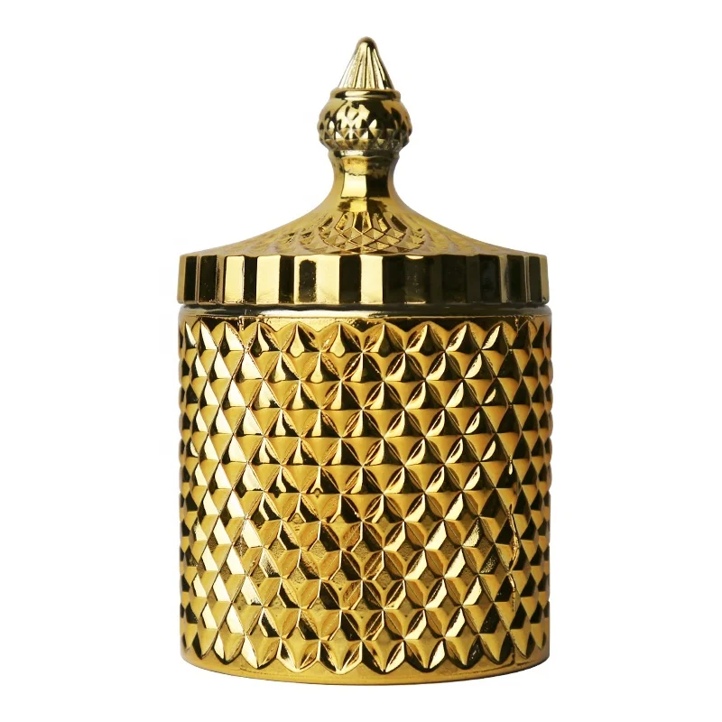 

Soy Wax Material and Home Decoration Use scented jar candle with lid, Black;gold;white;silver;transparent