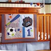 2018 new design wholesale and OEM embroidery colorful printing sport baseball batting nursery crib bedding for baby