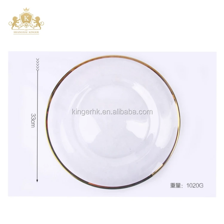 
Gold rim decorative charger plates for Wedding and marriage celebration 