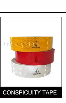 2'' Red And White 5CM * 10 Meter / Roll Reflective Chevron  Hazard Warning Tape