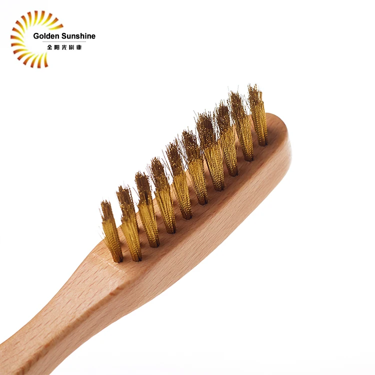 
Brass Shoe Brush Custom Shoe Care Brush Wood Shoe Polish Brush 