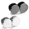 Men,Women's 3~14mm 4PCS Stainless Steel Studs Earrings Silver Polished Tapers Cheater Faux Fake Ear Plugs Gauges Illusion Tunnel