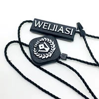 

Custom Garment Plastic Hang Tag String Seal with Embossed 3D Brand Name Logo