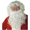 Ladies FATHER CHRISTMAS SANTA CLAUS CURLY BEARD AND WIG SET XMAS FANCY DRESS W380