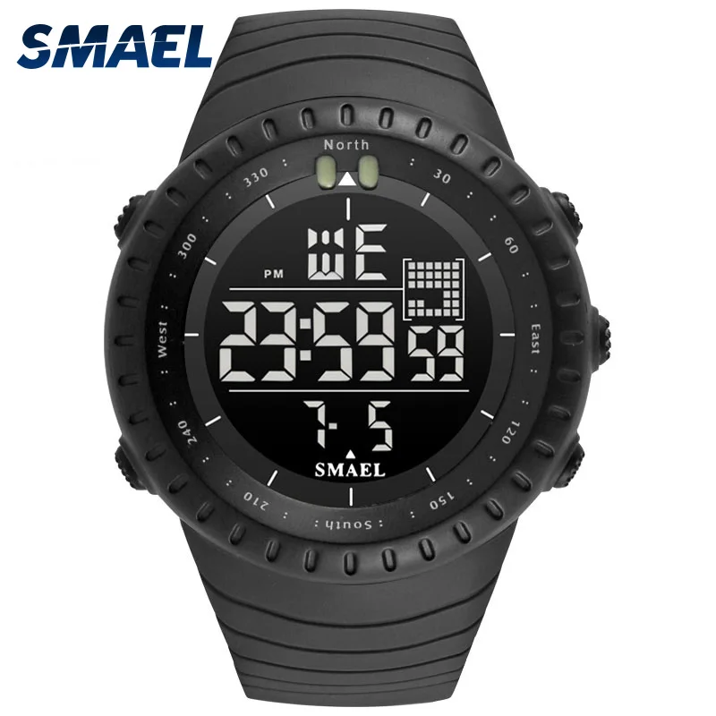 

SMAEL 1237 multifunction digital smart watch, Black;red;gray;orange;khaki