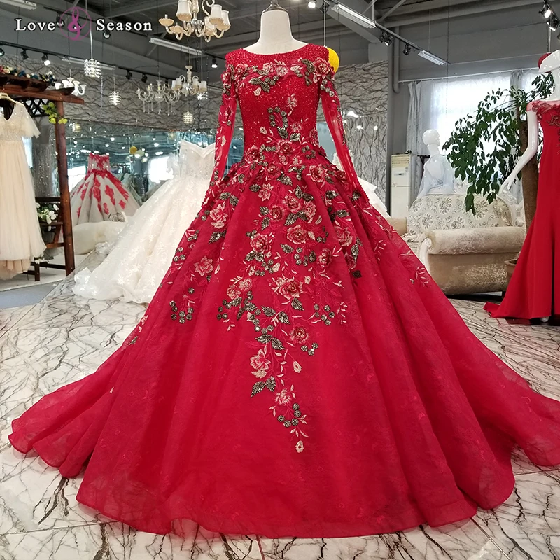 

Jancember LS1178 Long sleeves with appliques pictures of red long skirts ladies form dinner wear evening pakistani dress