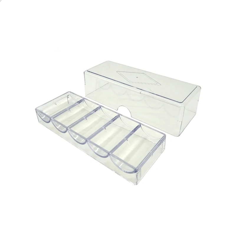 

100PC Clear Stacking Square Acrylic Poker Chip Tray/Rack
