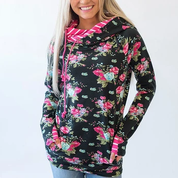 floral double hoodie
