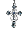 High quality alloy rhinestone crystal enamel cross key chain