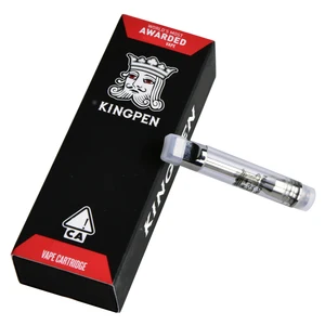 Kingpen Carts Vape Cartridges 1.0ml Ceramic Coil King pen Vape Cartridge Packaging Newest flavor stickers Silver oil carts