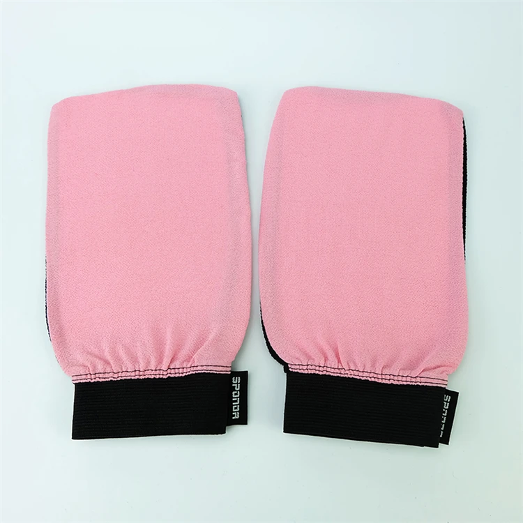 

Pink Amazing fake tan removal Exfoliating glove, Red, pink, blud, black, brown, etc.