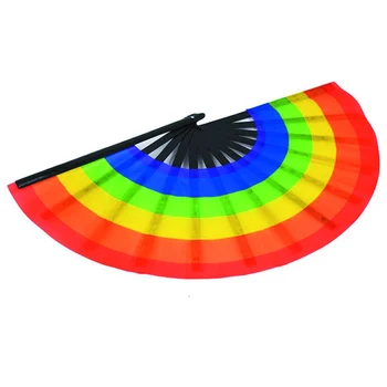 rainbow hand fan