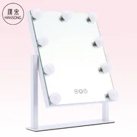 

Lighted Vanity Mirror Hollywood Makeup Mirror with Lights, Light up Table-Top Mirror Illuminated Cosmetic Mirrors with Stan