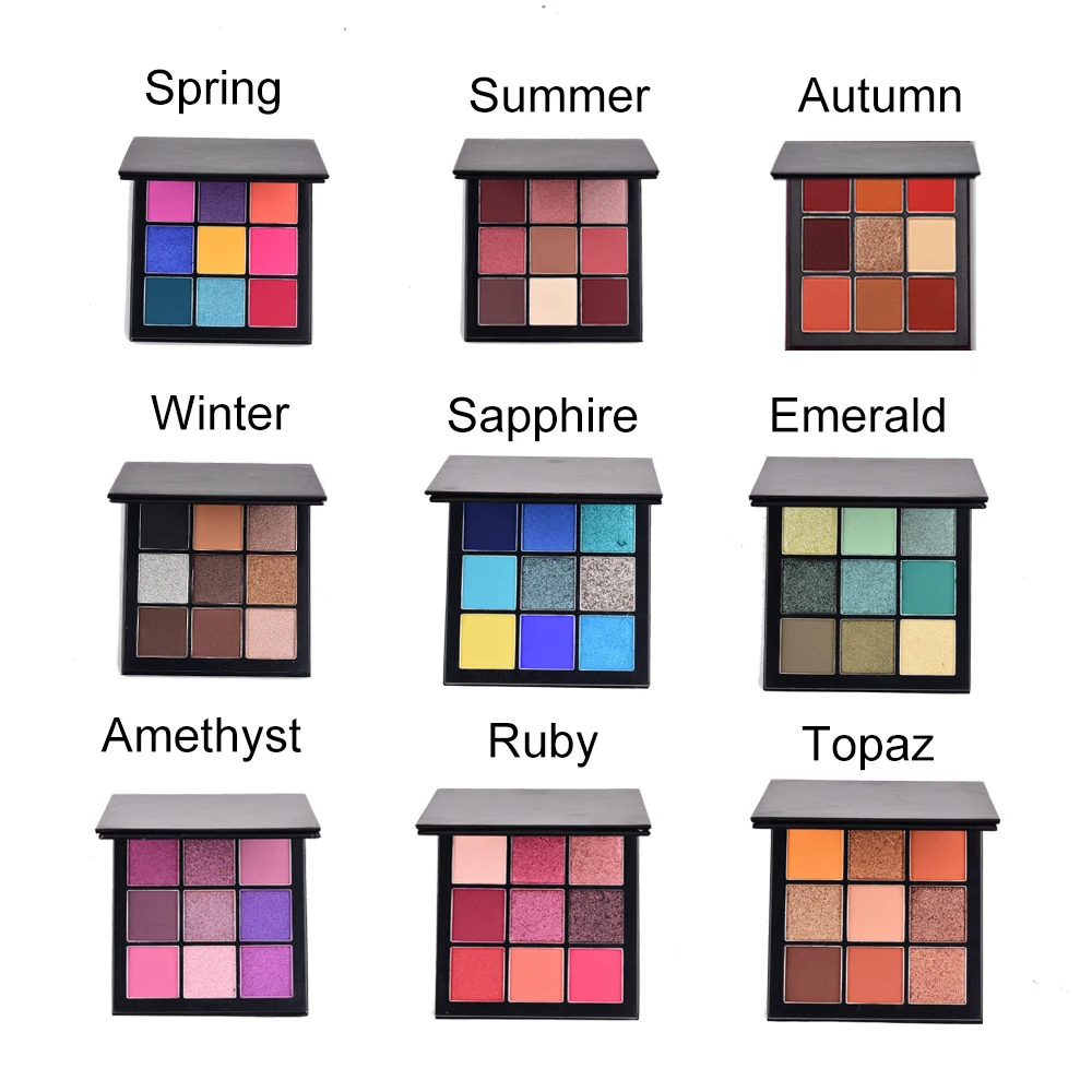 
Makeup Manufacturing 9 Magnetic Packaging Personalized Eyeshadow Palette Nude 