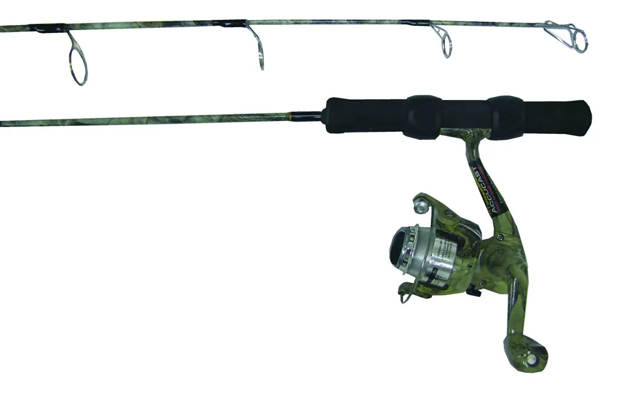 camouflage fishing rod and reel combo